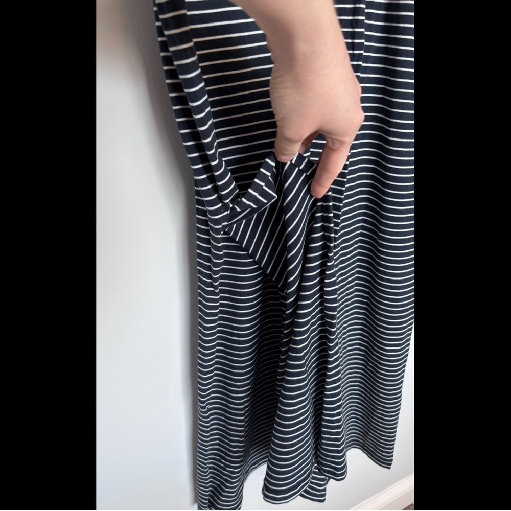 PACT Maxi Dress – Navy & White Stripe – Size M - Picture 2 of 6